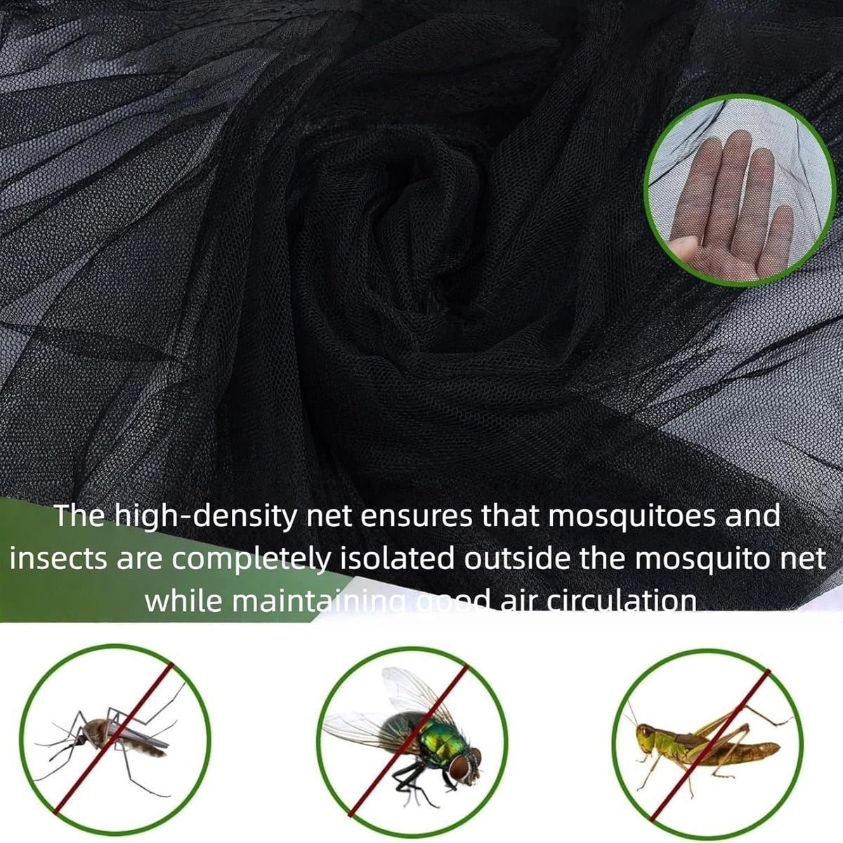63-inch Tall Mosquito Net Cover for Awning Chair Insect Barrier Mosquito Mesh Tent Black Chair Mosquito Net with Zipper Opening 35 x 32-inch Waterproof Roof for Fishing Outdoor Camping Chairs