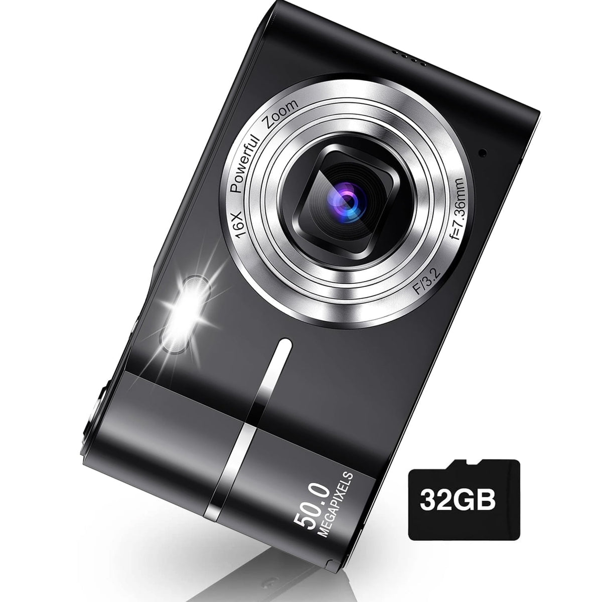 Digital Camera FHD 1080P Camera Digital Point and Shoot Camera with 16X Zoom Anti Shake Compact Small Camera for Boys Girls Kids