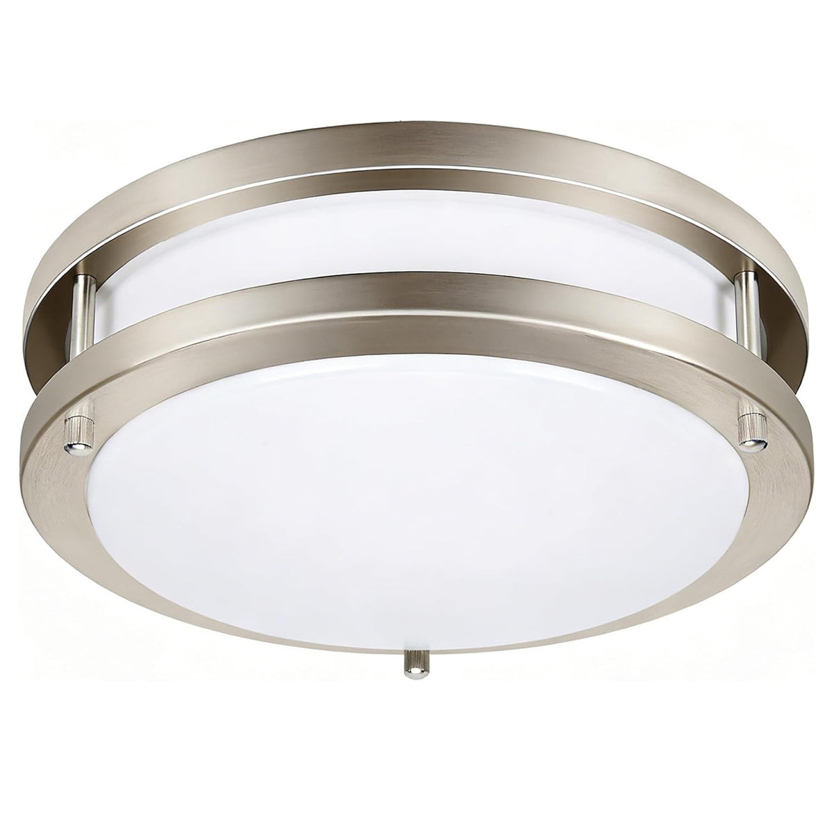 Modern Flush Mount Ceiling Light 12 Dimmable LED Ceiling Light Fixtures with 5 Color Temp Close to Ceiling Light Fixtures for Bedroom Living Room & Kitchen Silver