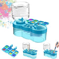 Wiher Paint Brush Cleaner for Kids,Water Circulation Paint Brush with Holder and Palette for Acrylic Watercolor and Water Based Creative Gift for Adult Artist Beginners Kids,Blue