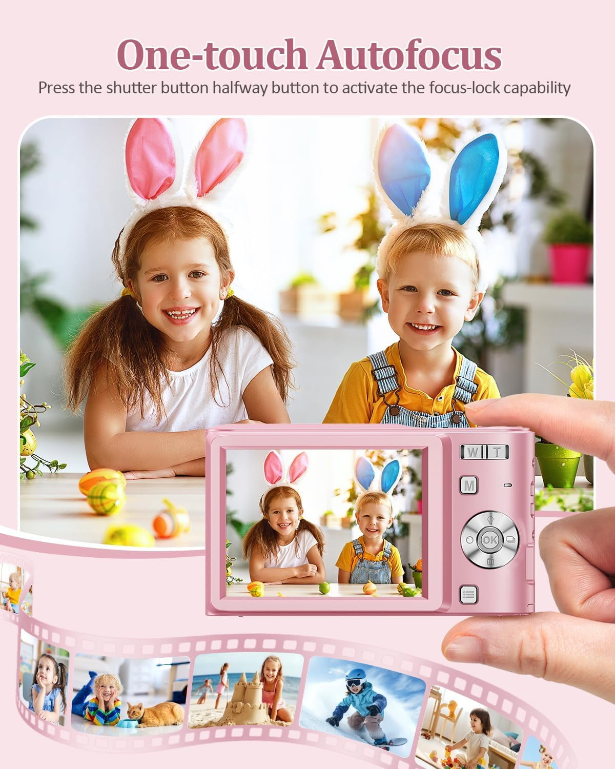 Digital Camera FHD 1080P Camera Digital Point and Shoot Camera with 16X Zoom Anti Shake Compact Small Camera for Boys Girls Kids